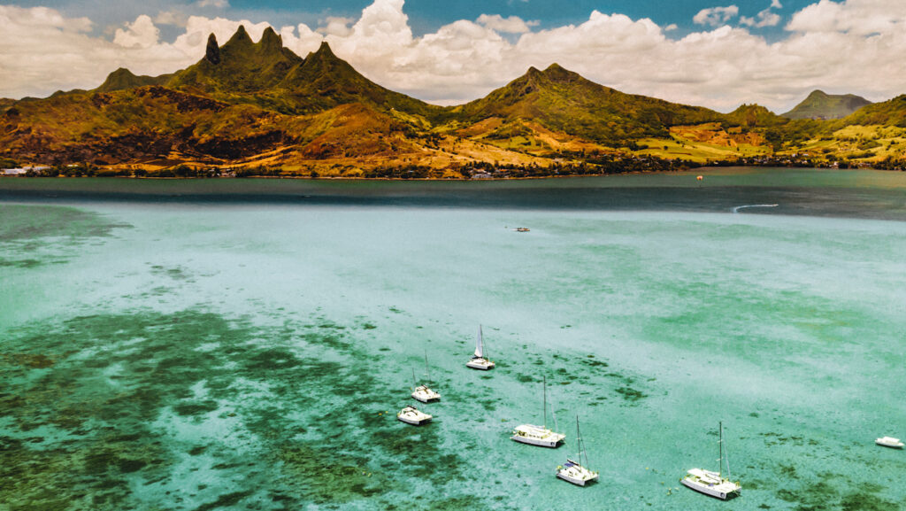 Aerial,Picture,Of,The,East,Coast,Of,Mauritius,Island.,Beautiful